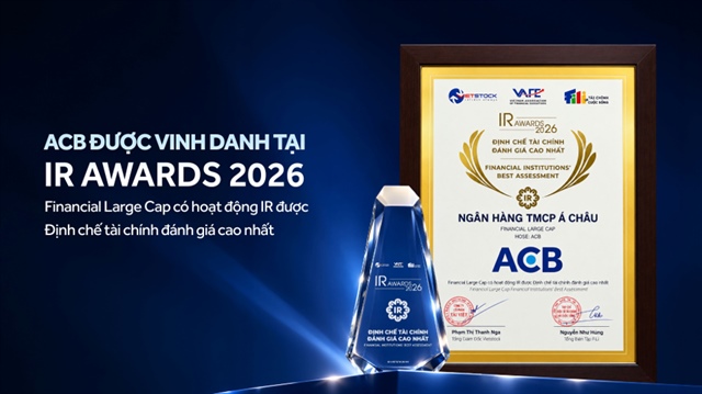 ACB được giới tài chính đánh giá cao nhất về hoạt động IR trong nhóm Financial Large Cap