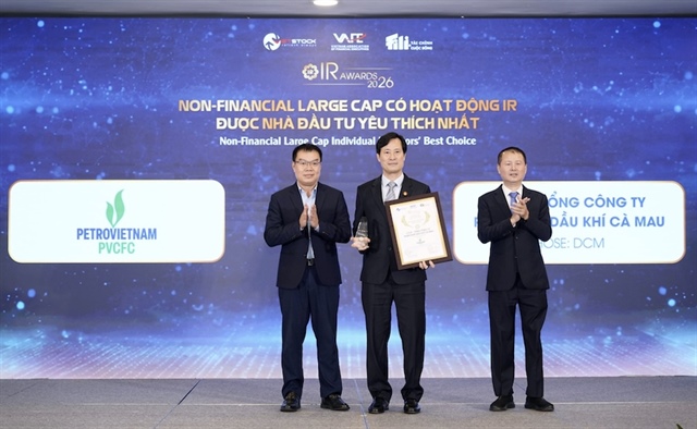 Phân Bón Cà Mau nhận danh hiệu Doanh nghiệp có hoạt động IR được Nhà đầu tư yêu thích nhất năm 2026